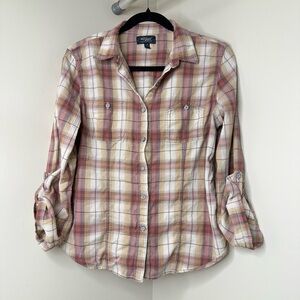 Silver Jeans Women’s Plaid Flannel Shirt | Soft Brushed Cotton Western Style